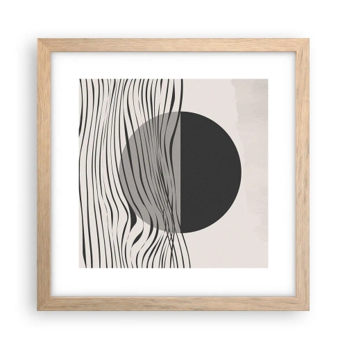 Poster in einem Rahmen aus heller Eiche - Halbe Komposition - 30x30 cm