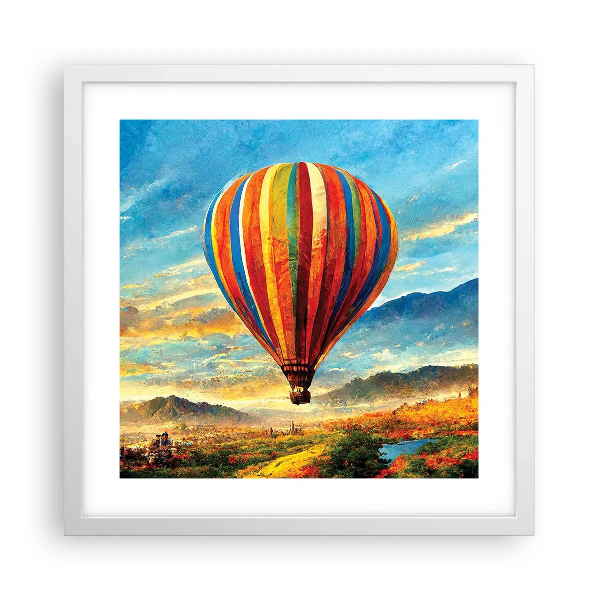 Poster in einem weißen Rahmen - In der Stille sieht man mehr - 40x40 cm