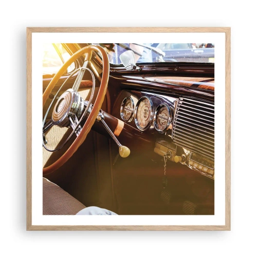 Poster in einem Rahmen aus heller Eiche - Ein Hauch von Luxus aus der Vergangenheit - 60x60 cm