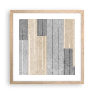 Poster in einem Rahmen aus heller Eiche - Komposition: Vertikal halten - 40x40 cm