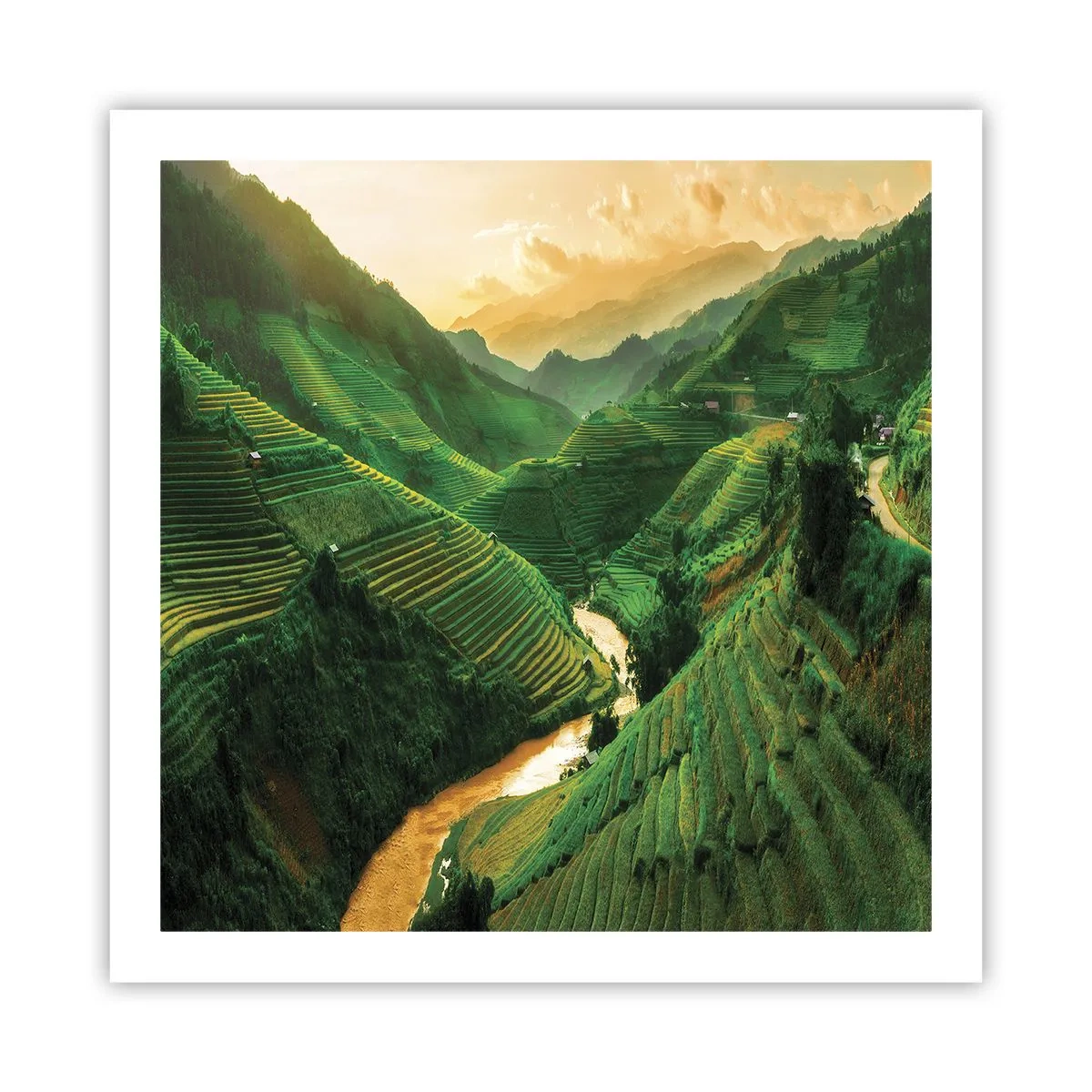 Poster - Vietnamesisches Tal - 60x60 cm