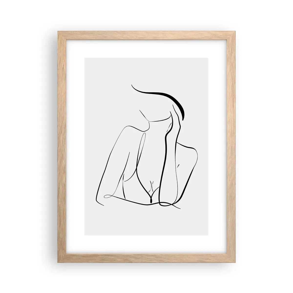 Poster in einem Rahmen aus heller Eiche - Auf der Traumwelle - 30x40 cm