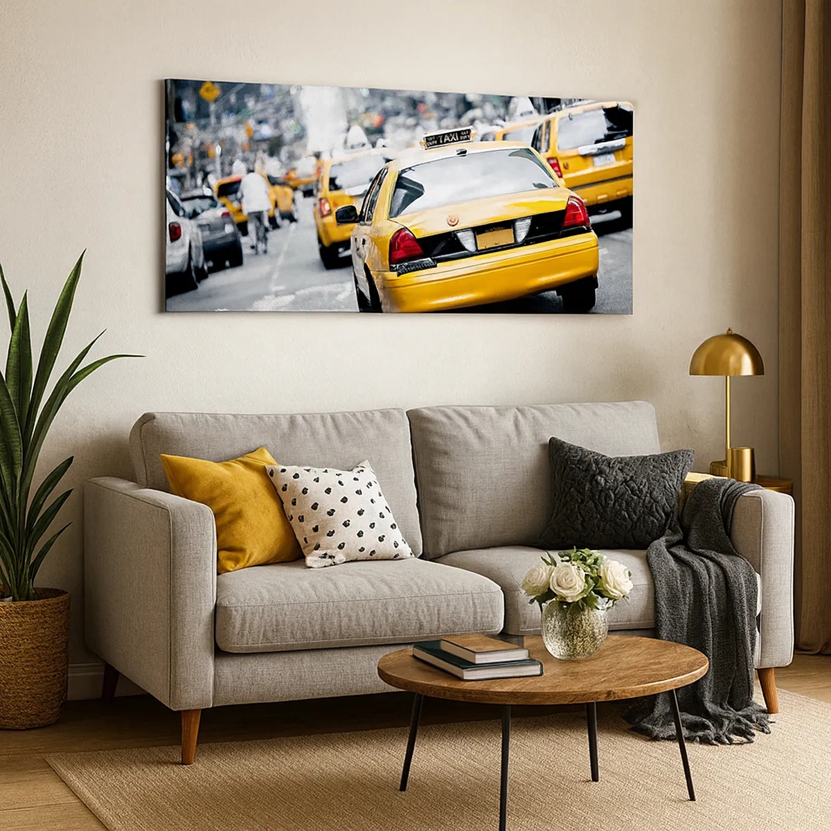 Bild auf Leinwand - Leinwandbild - Nur in dieser Stadt - 30x30 cm