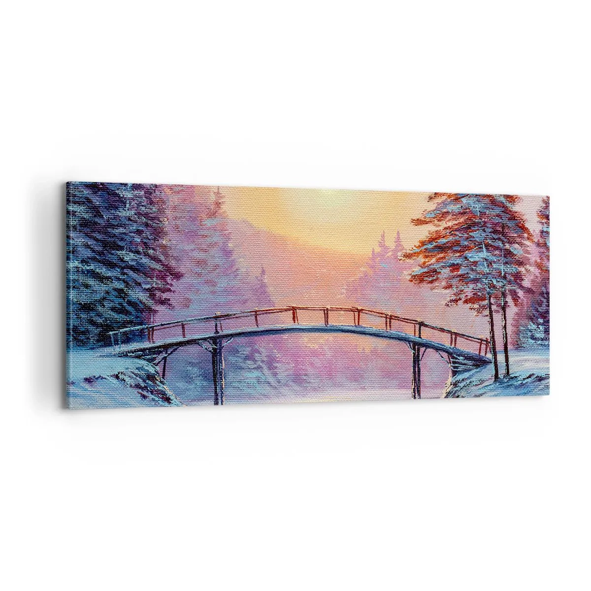 Bild auf Leinwand - Leinwandbild - Vier Jahreszeiten - Winter - 100x40 cm