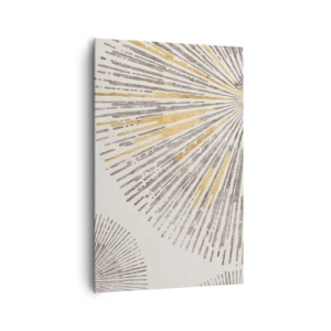 Bild auf Leinwand - Leinwandbild - Abstraktes strahlenförmiges Muster - 80x120cm - Schönheit des Strahls - Moderne Wanddekoration für Wohnzimmer und Schlafzimmer ARTTOR