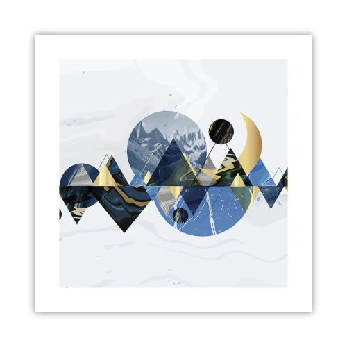 Poster - Geometrische Landschaft - 40x40 cm