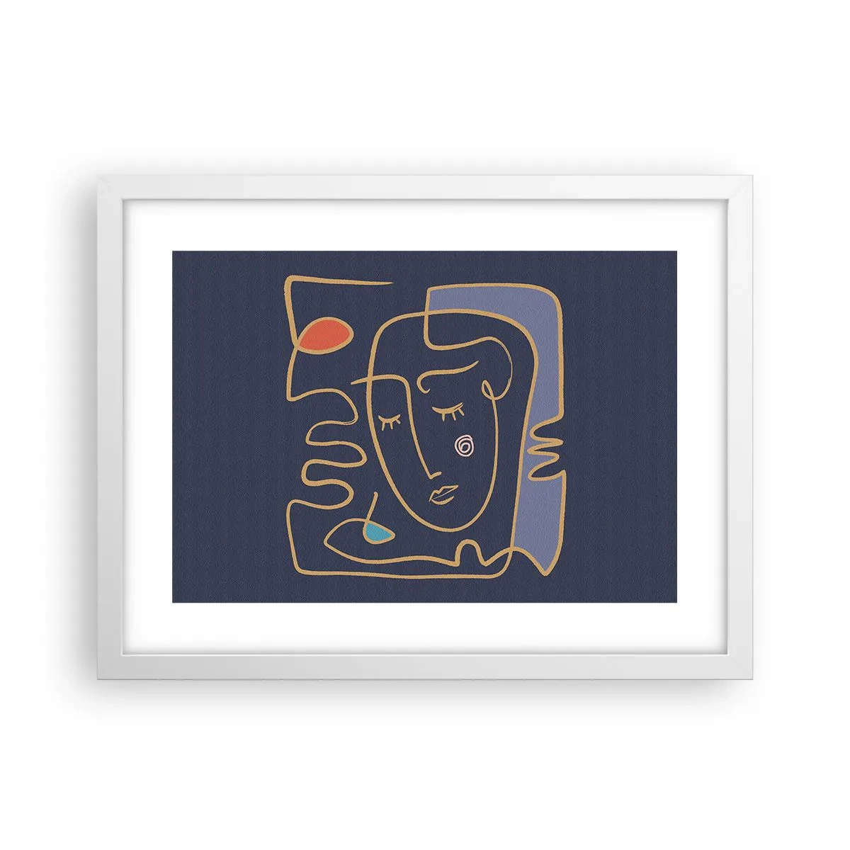 Poster in einem weißen Rahmen - In Gedanken - 40x30 cm