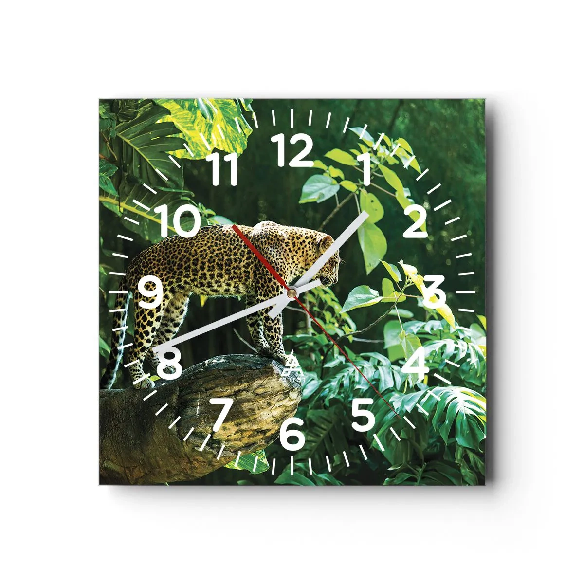 Wanduhr - Glasuhr - Auf die Jagd? - 40x40 cm