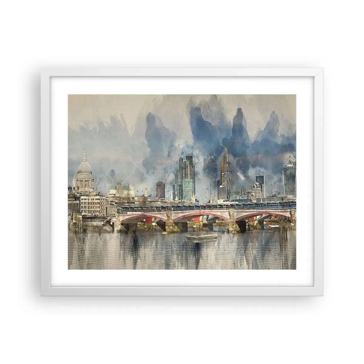 Poster in einem weißen Rahmen - London in seiner ganzen Pracht - 50x40 cm