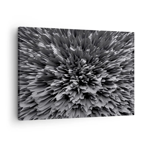 Bild auf Leinwand - Leinwandbild - Abstrakte Struktur in Grautönen - 70x50cm - Härter kann es nicht werden - Moderne Wanddekoration für Wohnzimmer und Schlafzimmer ARTTOR