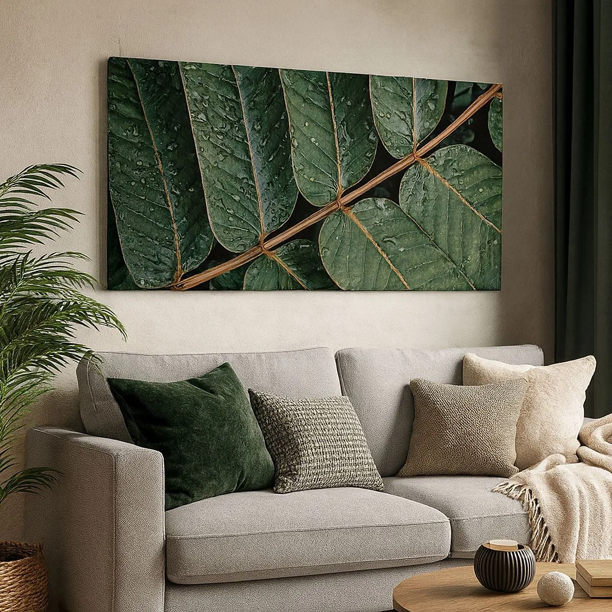 Bild auf Leinwand - Leinwandbild - Im grünen Rhythmus - 100x40 cm