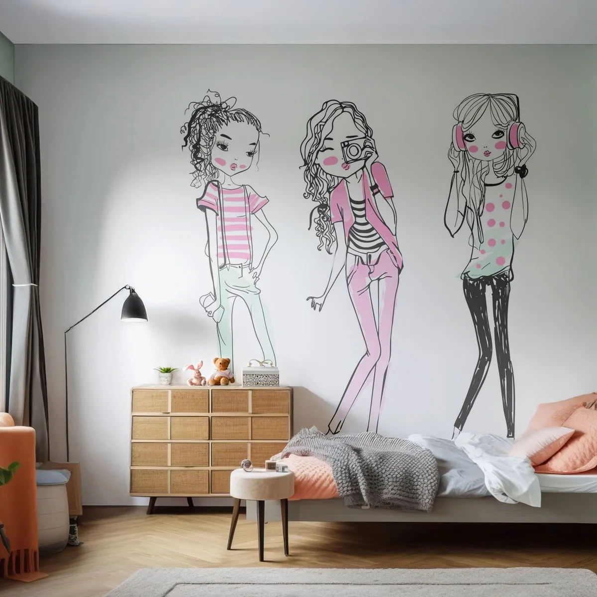 Selbstklebende Fototapete Deluxe Sticker - Es wird, es wird Spaß machen - Jugend, Mädchen, Teenager - 500x350 cm
