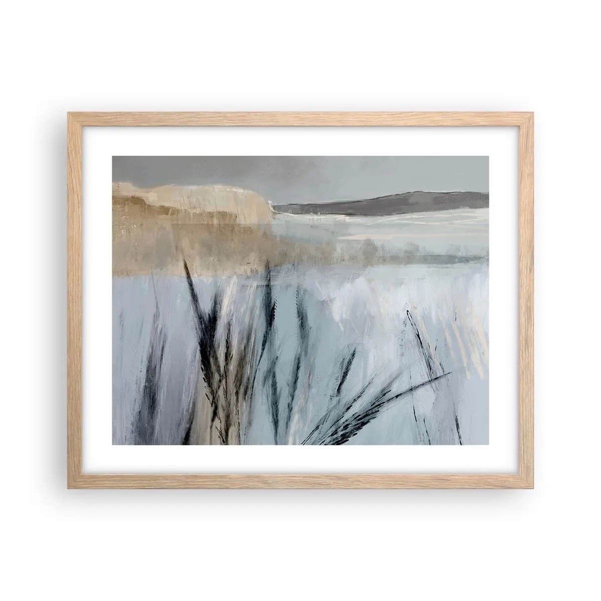 Poster in einem Rahmen aus heller Eiche - Winterfelder - 50x40 cm