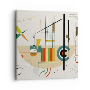 Bild auf Leinwand - Leinwandbild - Und die Welt lacht - 30x30 cm