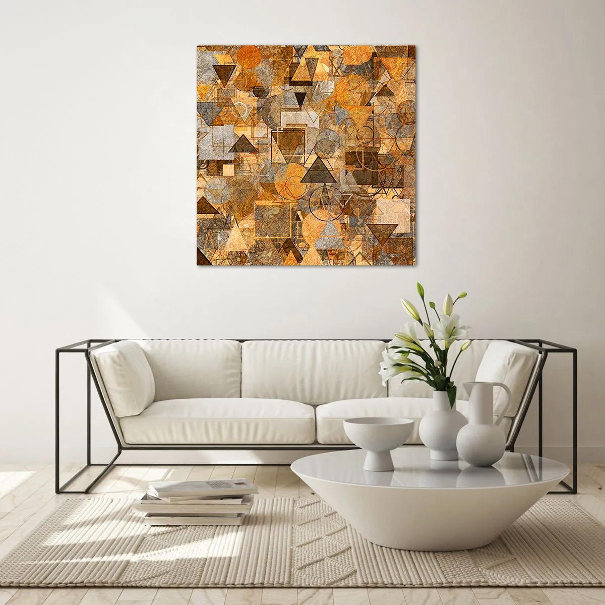 Glasbild - Bild auf glas - Die Welt in Form - 70x70 cm