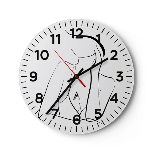 Wanduhr - Glasuhr - Auf der Traumwelle - 30x30 cm