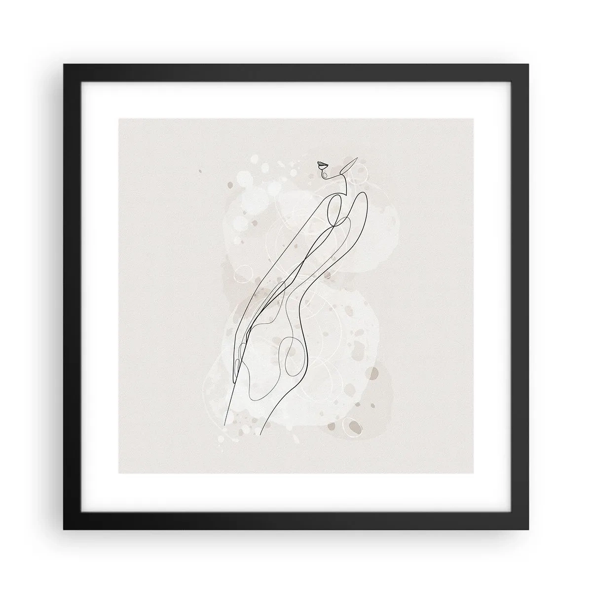 Poster in einem schwarzem Rahmen - Der Blick schweift - 40x40 cm