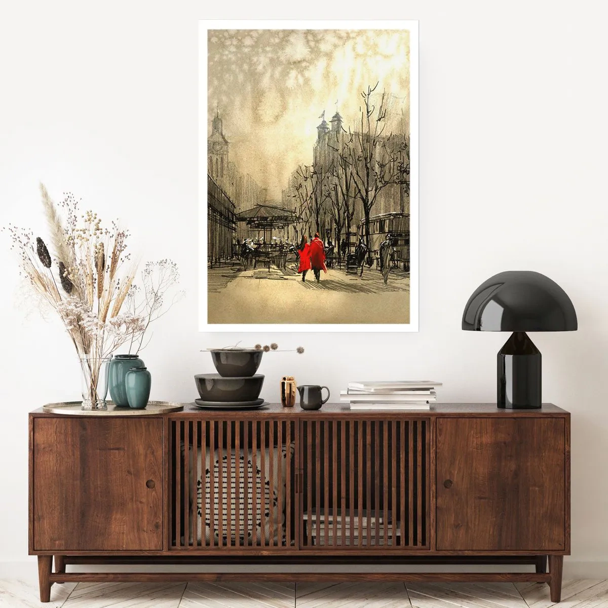 Poster - Ein Date im Londoner Nebel - 40x50 cm