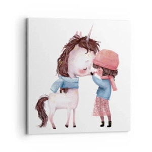 Bild auf Leinwand - Leinwandbild - Ein Wintermärchen - 70x70 cm