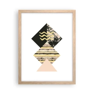 Poster in einem Rahmen aus heller Eiche - Es ist nicht so einfach - 30x40 cm