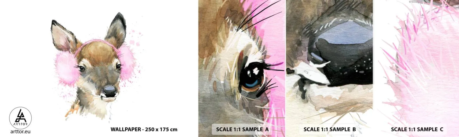 Fototapetenmuster Standard Eco - Und der Frost ist nicht mehr schrecklich - Für Kinder, Rogen, Grafik - 100x30 cm