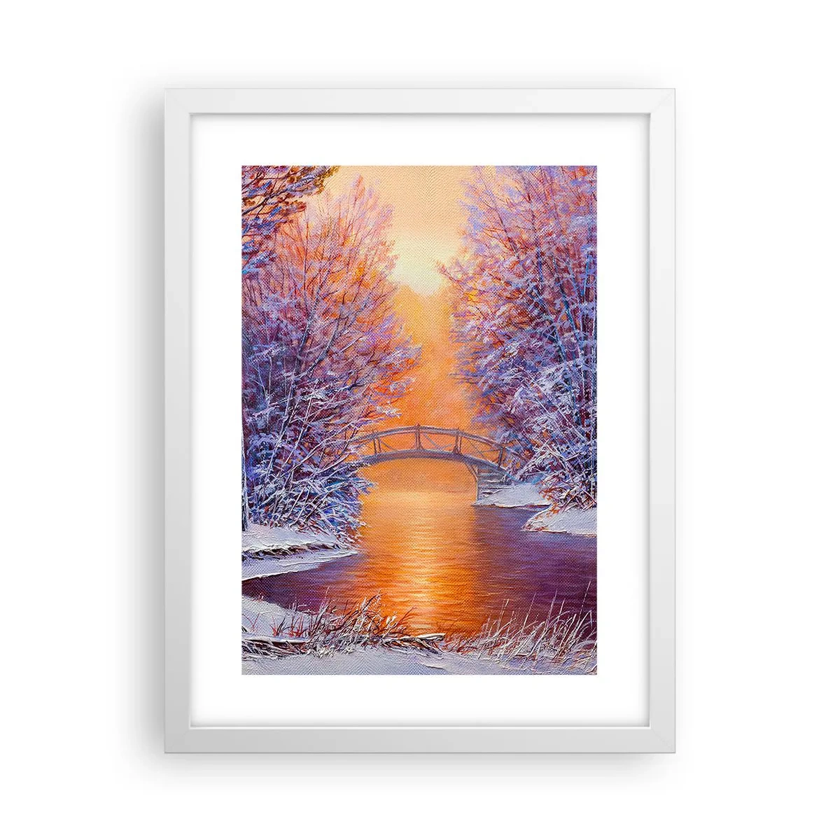 Poster in einem weißen Rahmen - Treffen wir uns hier - 30x40 cm