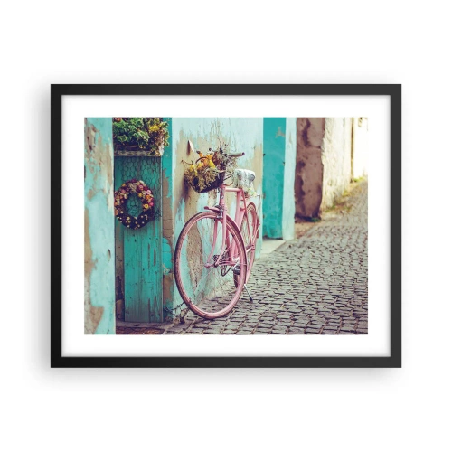 Poster in einem schwarzem Rahmen - Ich komme gleich wieder - 50x40 cm