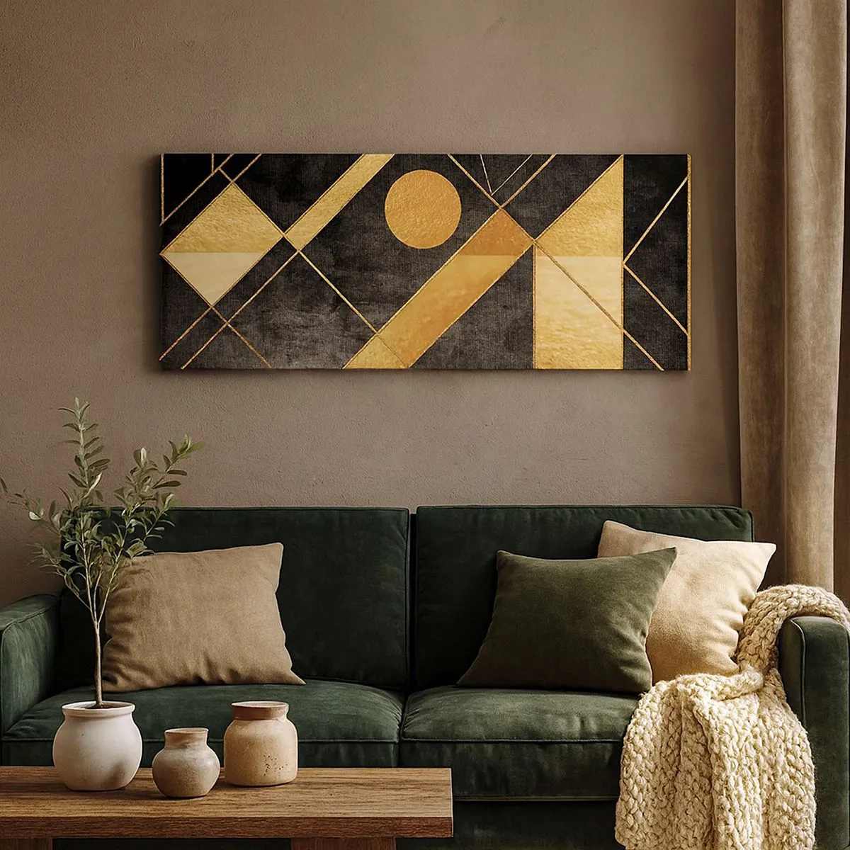 Bild auf Leinwand - Leinwandbild - Die Sonne der Wüste - 100x40 cm