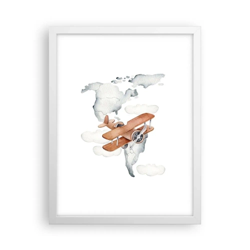 Poster in einem weißen Rahmen - Im Pioniergeist - 30x40 cm