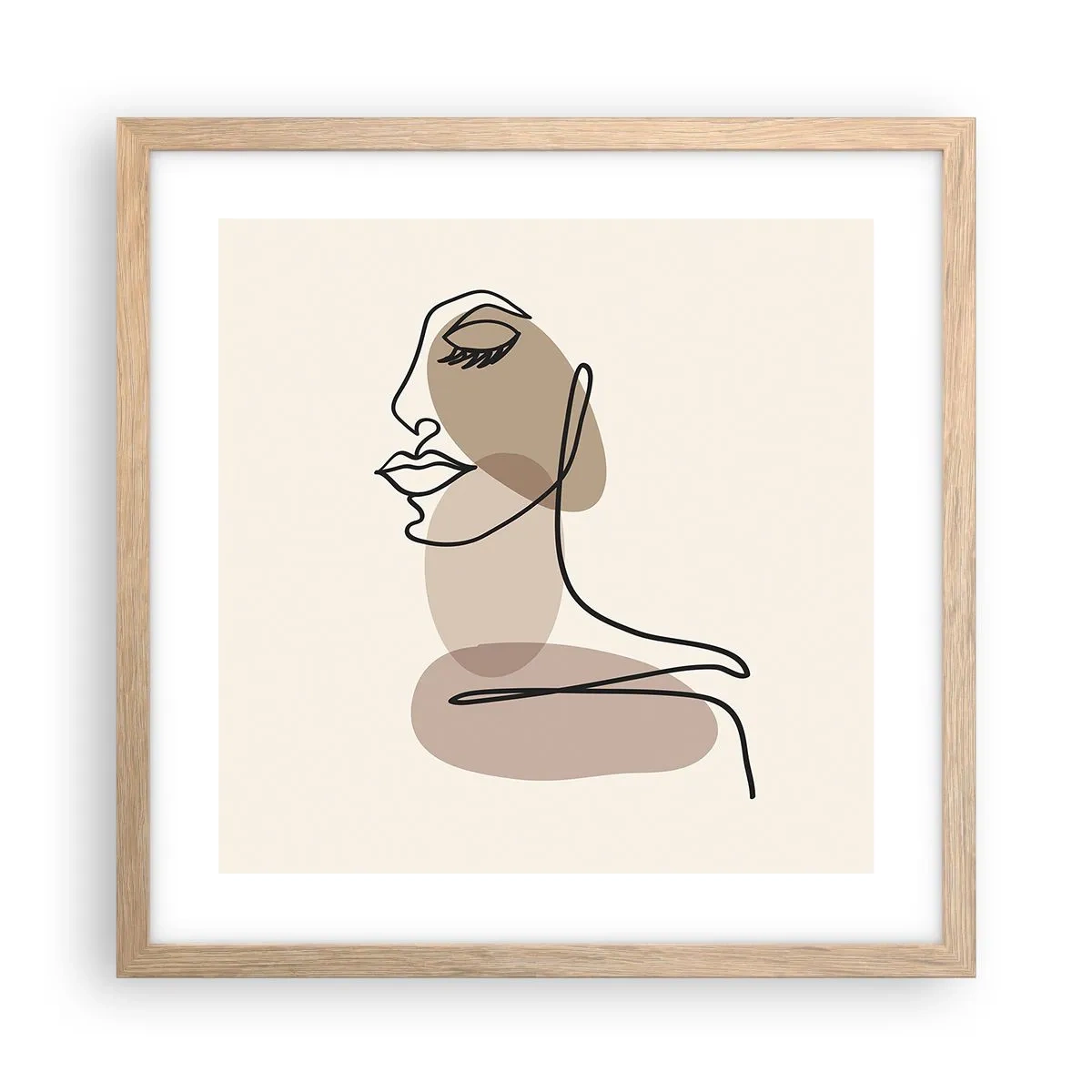 Poster in einem Rahmen aus heller Eiche - Sich selbst zugehört - 40x40 cm