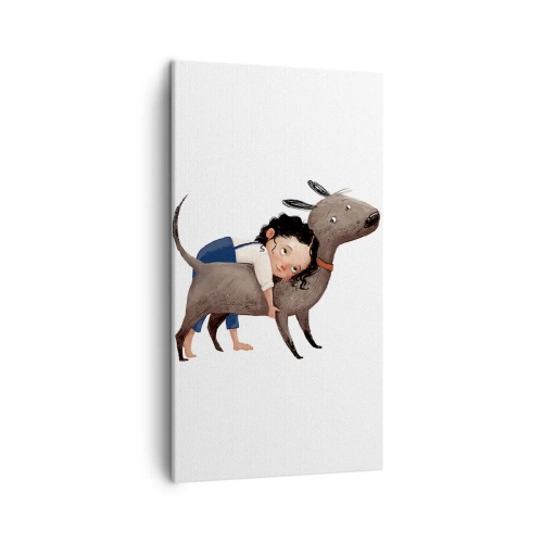 Bild auf Leinwand - Leinwandbild - Beste Freunde - 45x80 cm