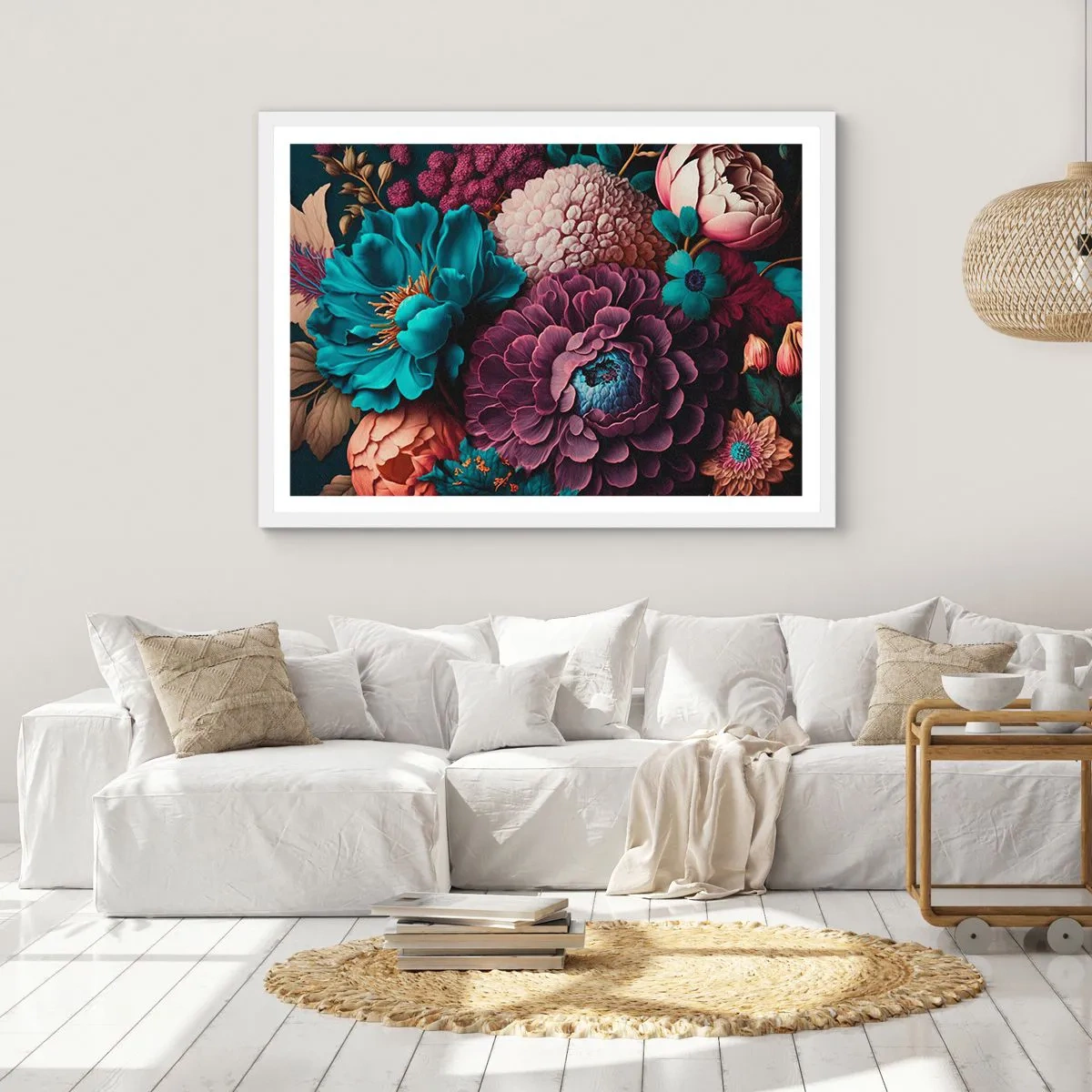 Poster in einem weißen Rahmen - Natur in Hülle und Fülle - 100x70 cm