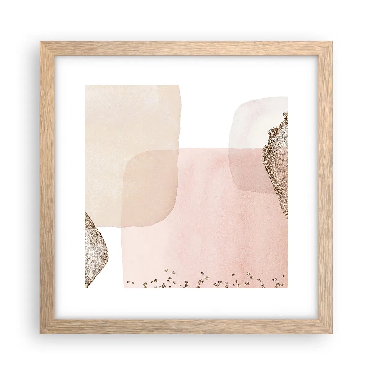 Poster in einem Rahmen aus heller Eiche - Ein Blick durch die Farbe - 30x30 cm