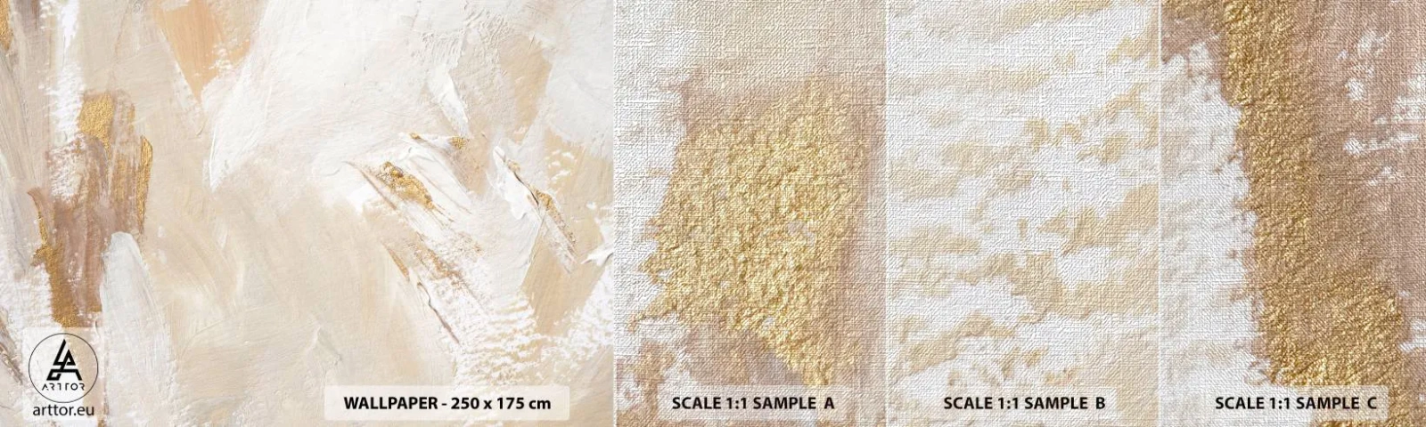 Fototapeten Muster Premium Canvas - Pastellkomposition - Minimalistisch, Hell, Stück - 100x30 cm