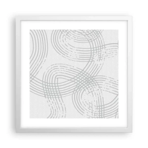 Poster in einem weißen Rahmen - Es gibt keinen einfachen Weg - 40x40 cm