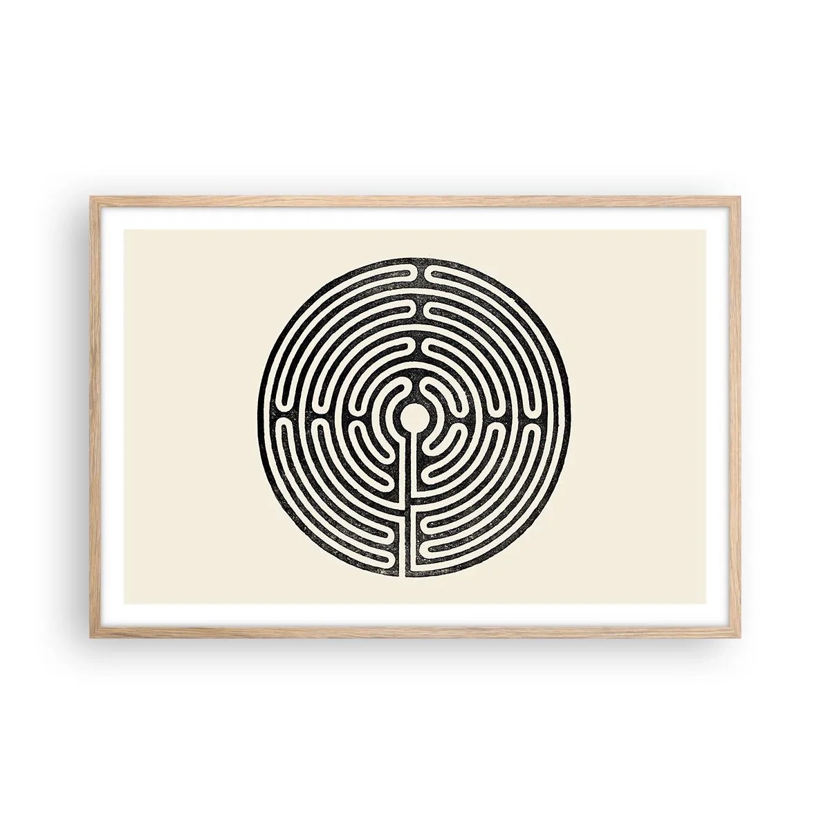 Poster in einem Rahmen aus heller Eiche - Geheimnisvolle Ordnung - 91x61 cm