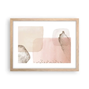 Poster in einem Rahmen aus heller Eiche - Ein Blick durch die Farbe - 40x30 cm