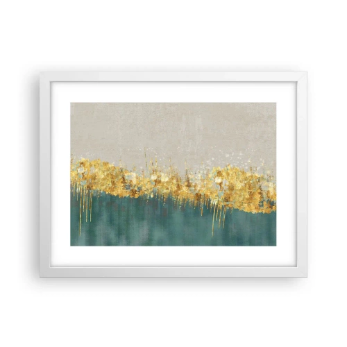 Poster in einem weißen Rahmen - Goldener Rand - 40x30 cm