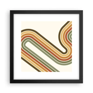 Poster in einem schwarzem Rahmen - Zickzack zum Ziel - 30x30 cm