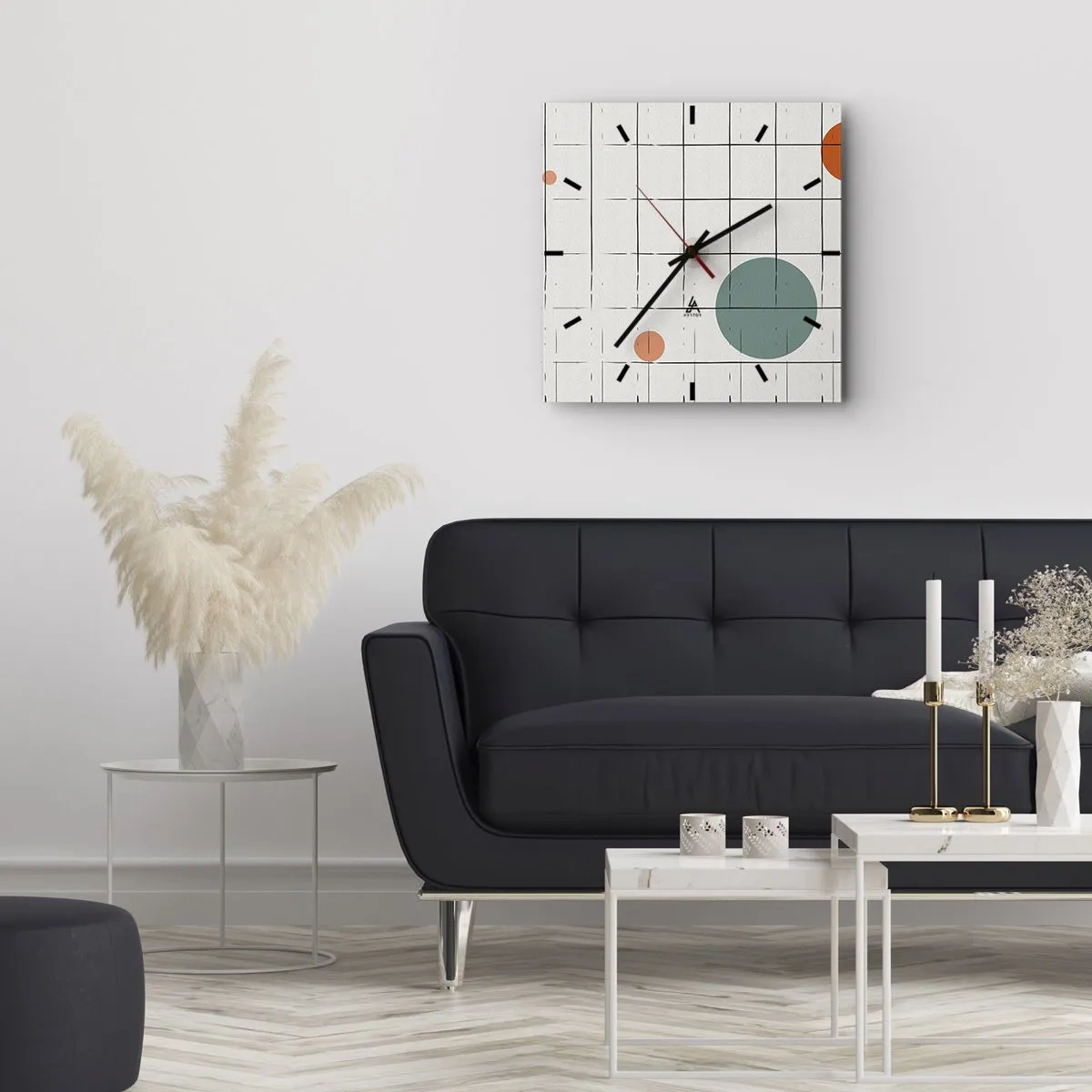 Wanduhr - Glasuhr - Gefangen. Wir oder sie? - 30x30 cm