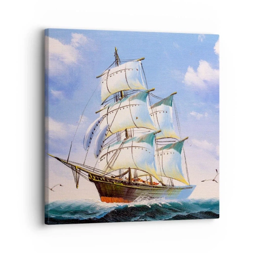 Bild auf Leinwand - Leinwandbild - Mit Stolz mit dem Wind - 30x30 cm