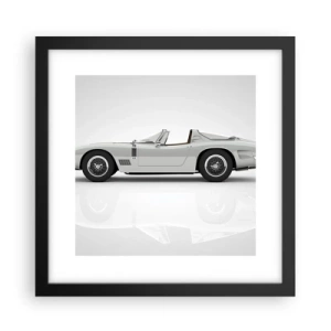 Poster in einem schwarzem Rahmen - Spaß versprochen - 30x30 cm