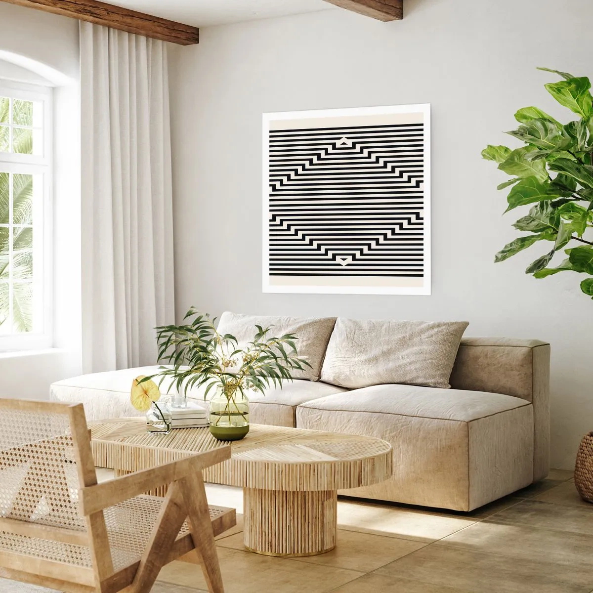 Poster - Geometrische Illusion - 60x60 cm