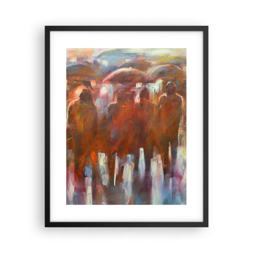 Poster in einem schwarzem Rahmen - Auch bei Regen und Nebel - 40x50 cm