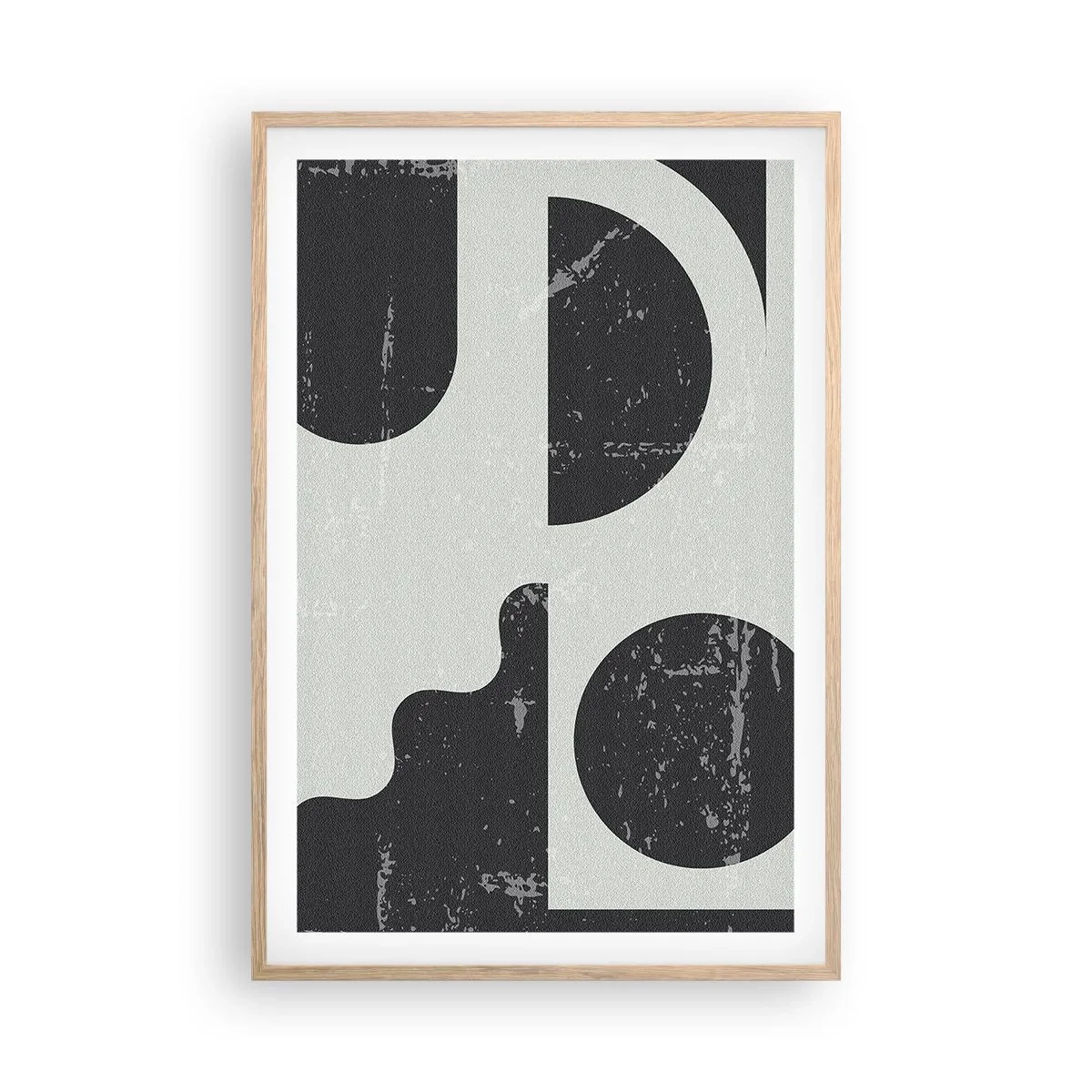 Poster in einem Rahmen aus heller Eiche - Komposition oben und unten - 61x91 cm