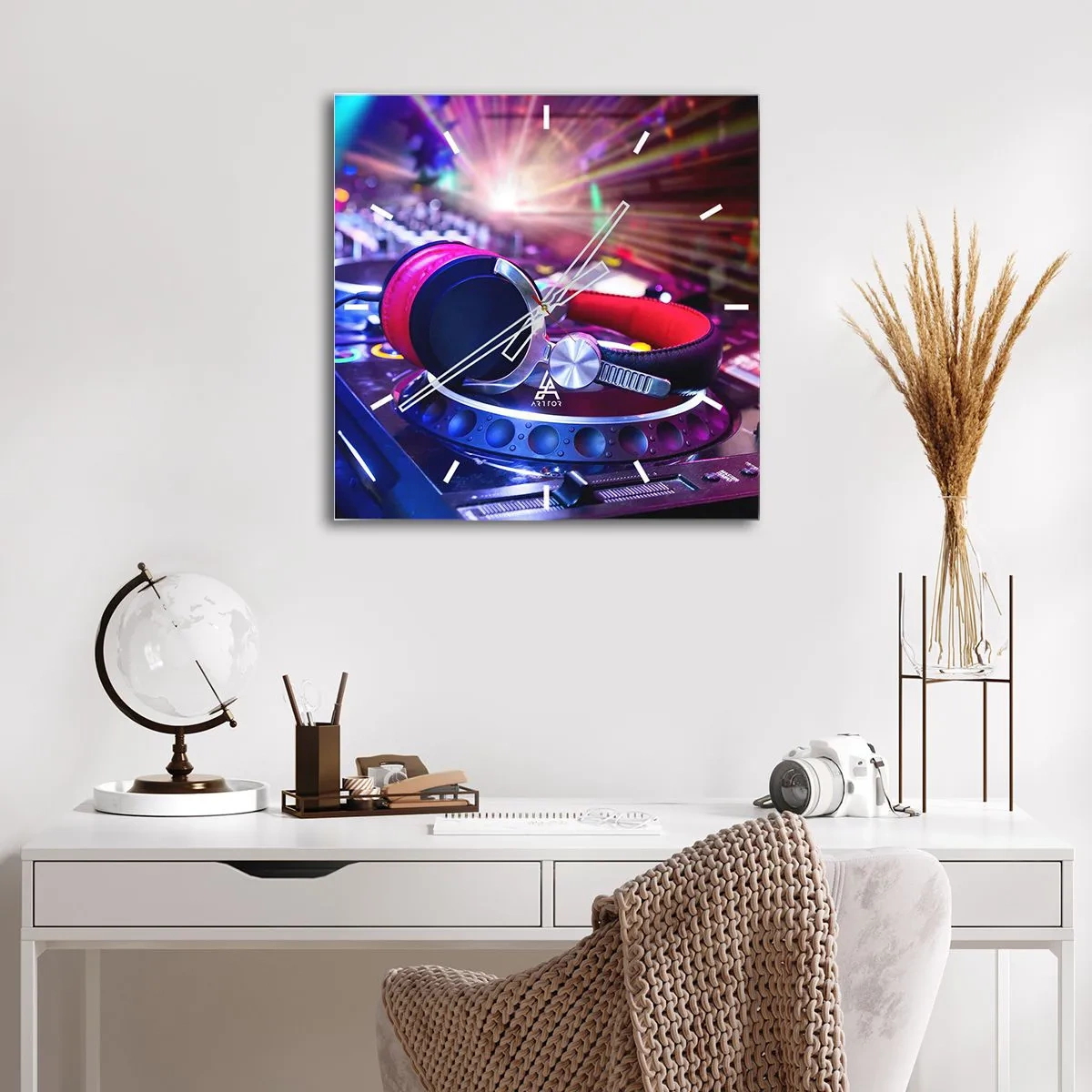 Wanduhr - Glasuhr - Es wird, es wird passieren - 40x40 cm