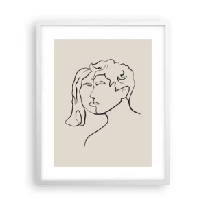 Poster in einem weißen Rahmen - Und es wurde Einheit - 40x50 cm