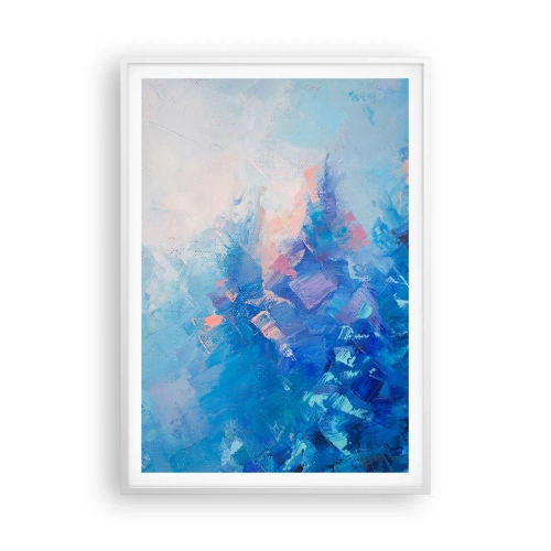 Poster in einem weißen Rahmen - Winter-Abstraktion - 70x100 cm