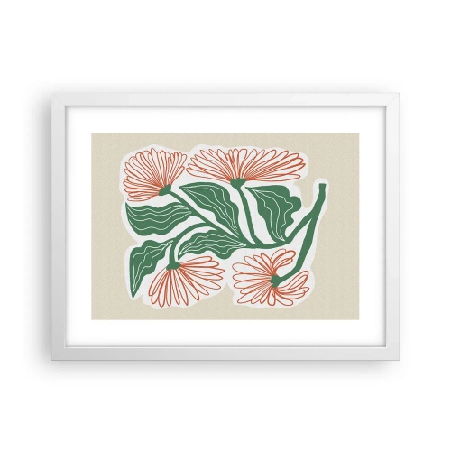 Poster in einem weißen Rahmen - Im Folkstil und modern - 40x30 cm