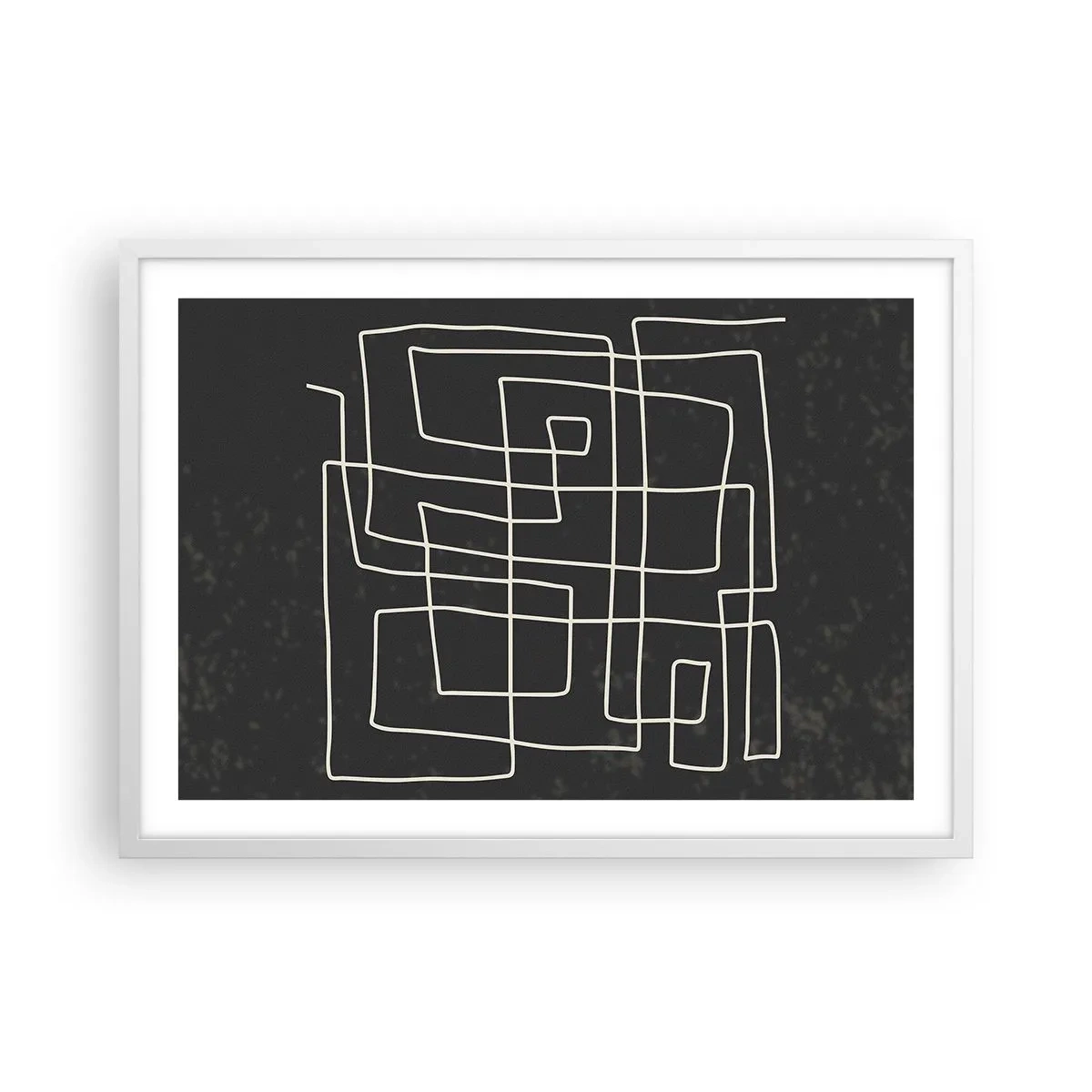 Poster in einem weißen Rahmen - Nicht so einfach - 70x50 cm